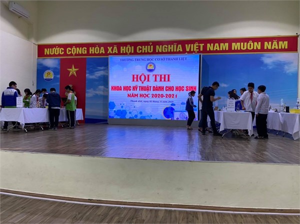 Một số hình ảnh hội thi Khoa học kỹ thuật dành cho học sinh THCS Thanh Liệt năm học 2020-2021.