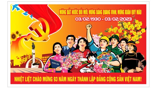 Chào mừng 93 năm ngày thành lập Đảng  Cộng sản Việt Nam (03/02/1930 - 03/02/2023)